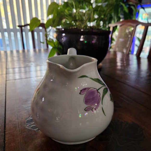 Floral Ceramic Pitcher Made In Italy - Picture 3 of 6